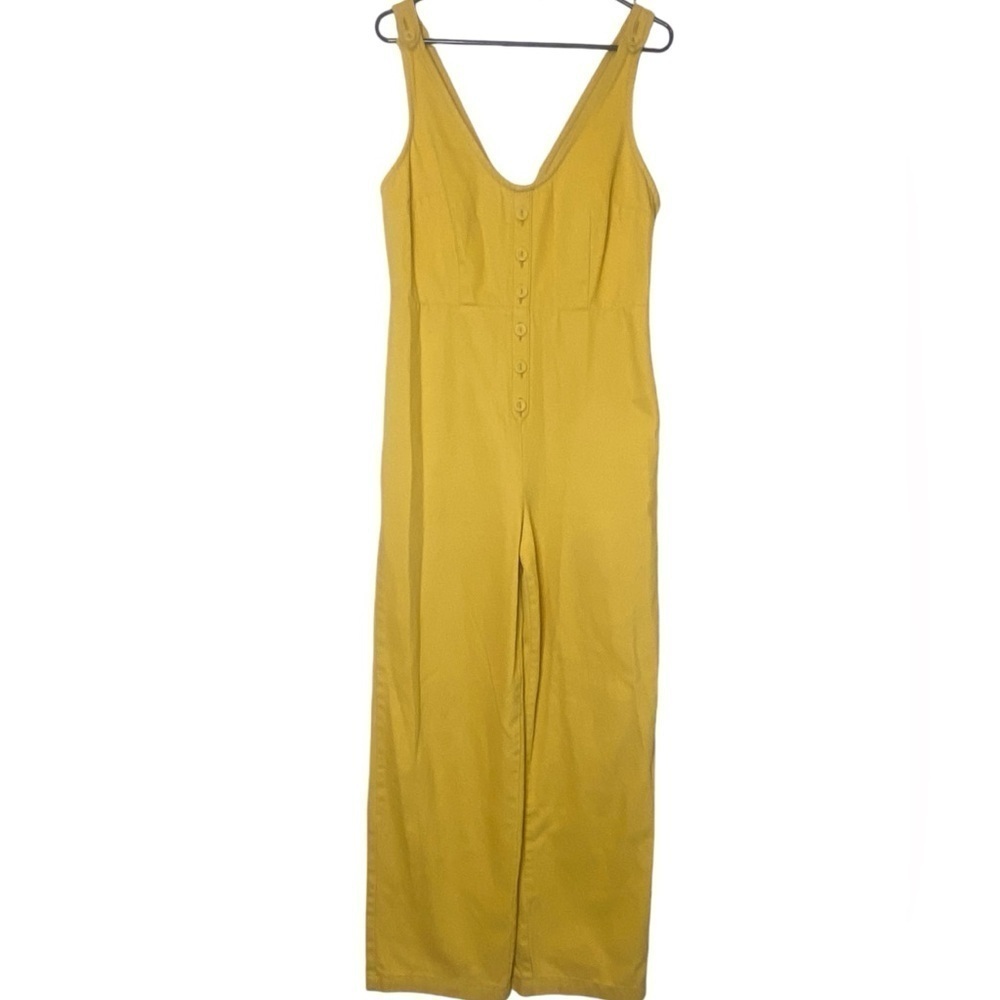 Urban Outfitters Yellow Denim Overalls Jumpsuit Women’s Size M - Picture 1 of 14